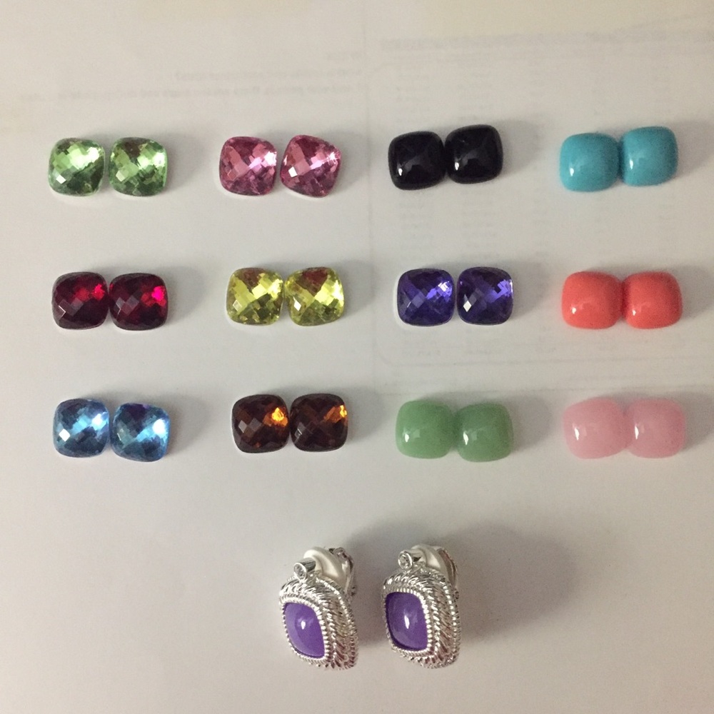 Joan Rivers interchangeable clip-on earrings set C